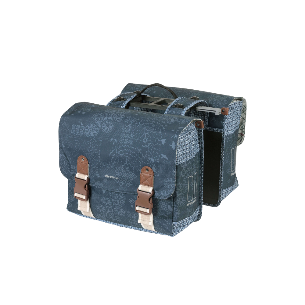 Basil Fietstas dubbel Boheme indigo blauw MIK 35L