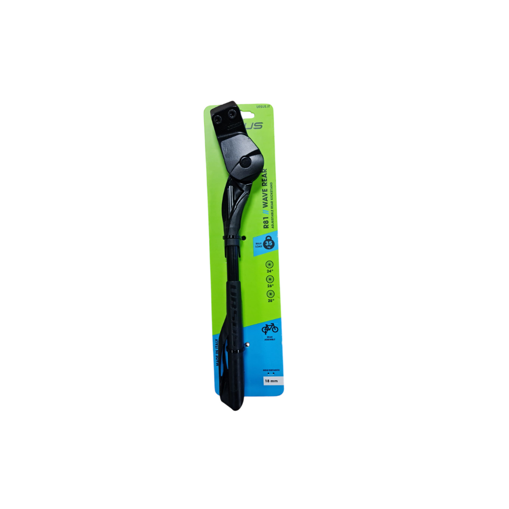 Achterstandaard 24 t/m 29" Ursus Wave met 18 mm bevestigingsplaat - zwart