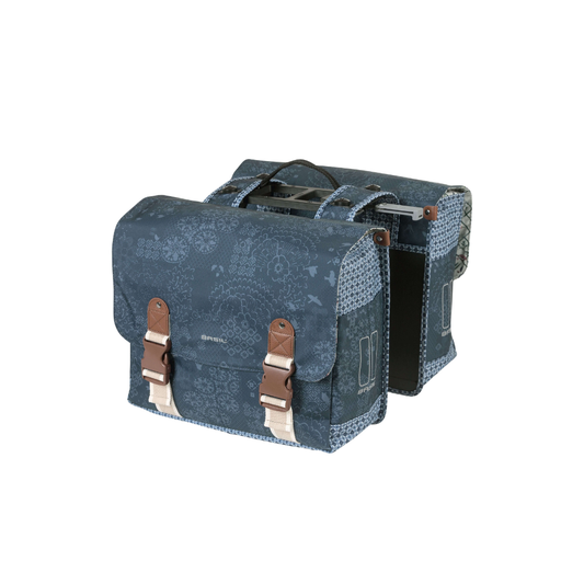 Basil Fietstas dubbel Boheme indigo blauw MIK 35L
